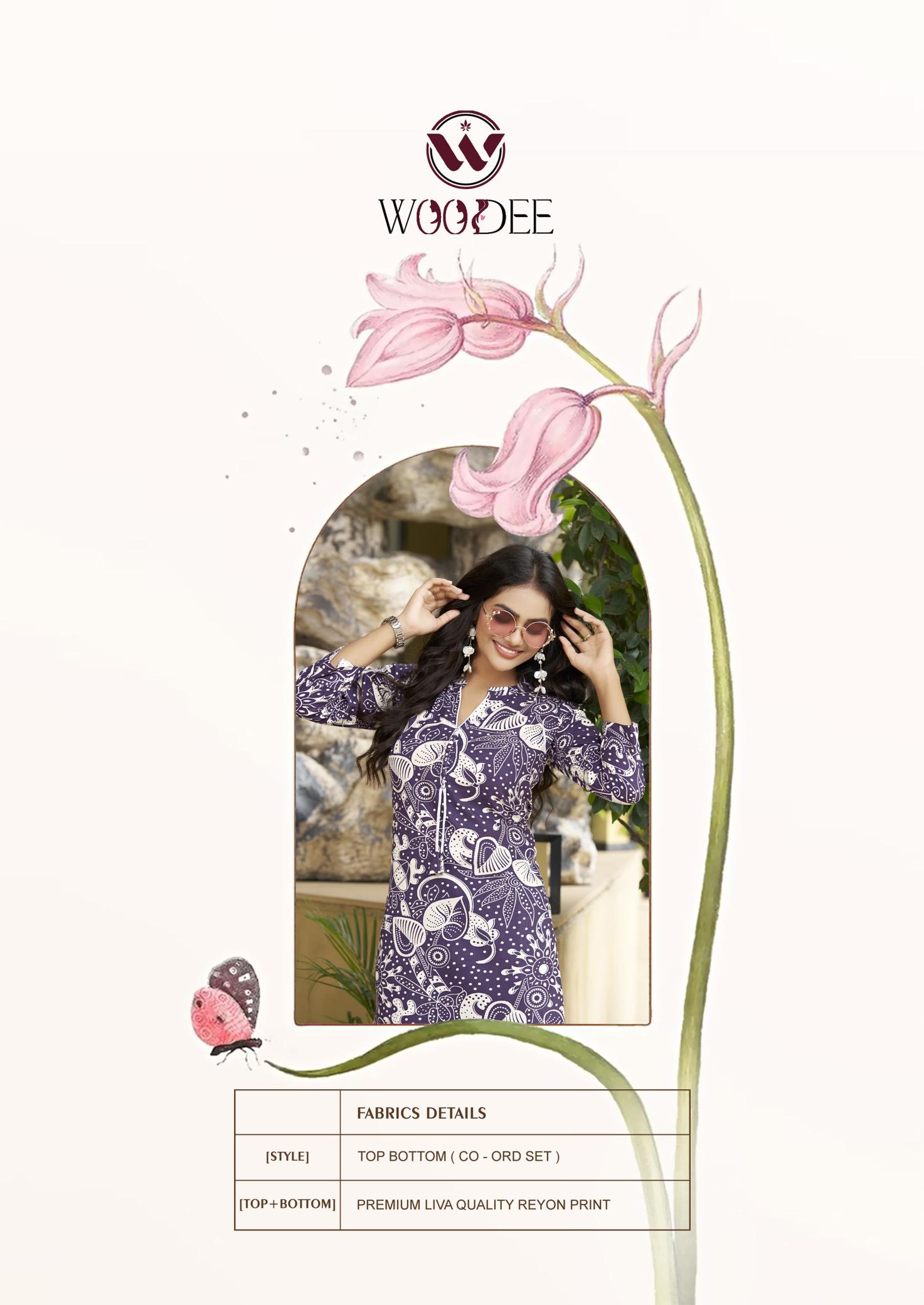 Woodee moksha vol 2 heavy rayon print coord set branded kurtis wholesale