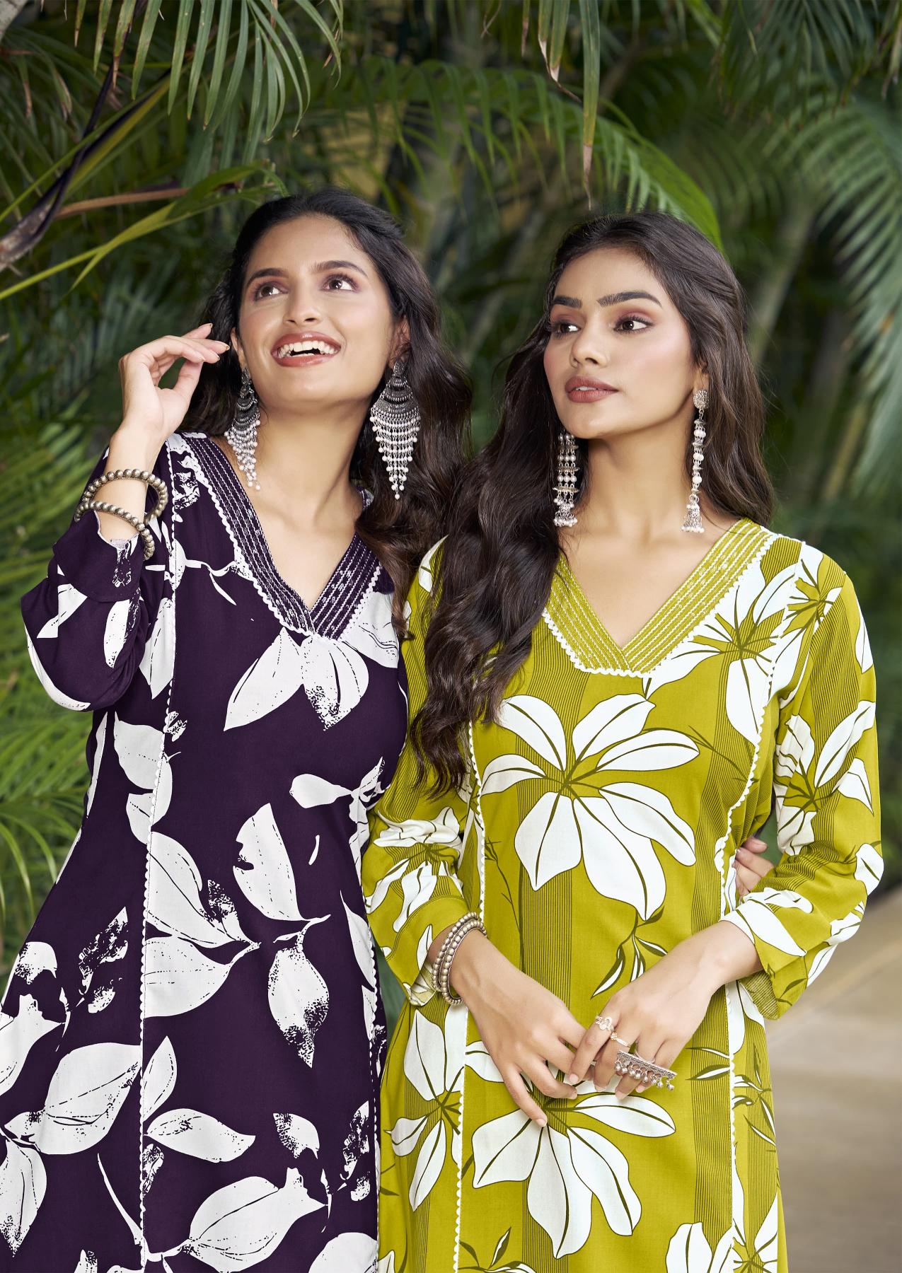 Woodee payal heavy reyon print catalog summer coord set wholesale