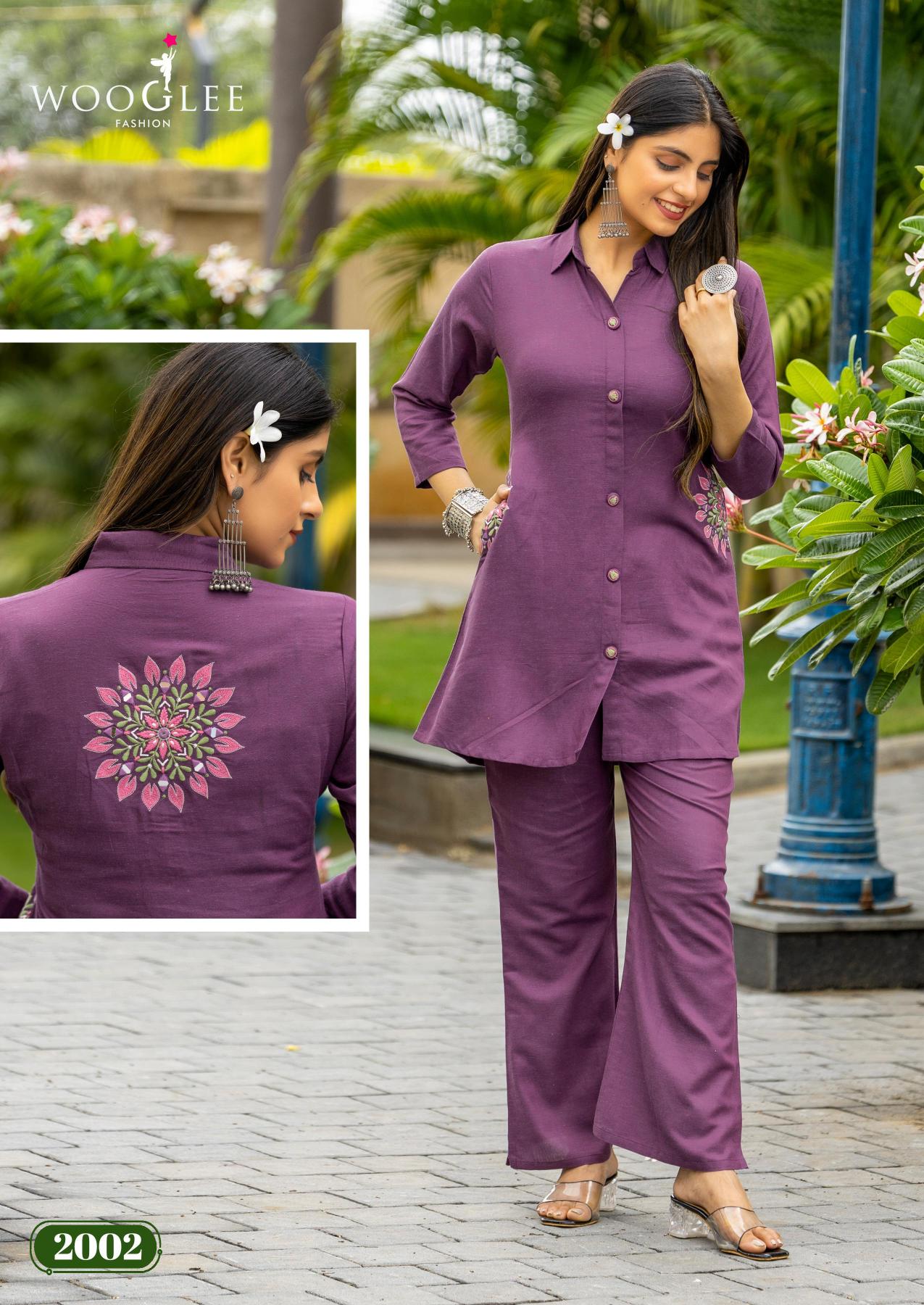 Wooglee elina cotton slubb cord set kurtis manufacturers in india