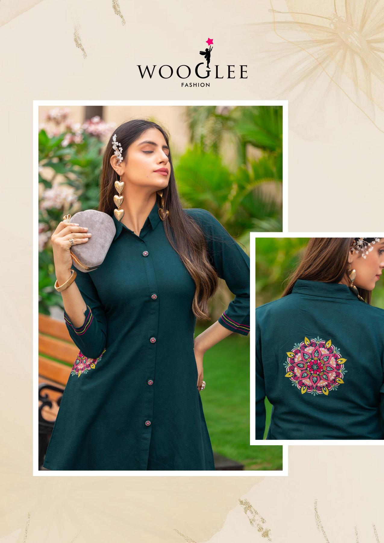 Wooglee elina cotton slubb cord set kurtis manufacturers in india