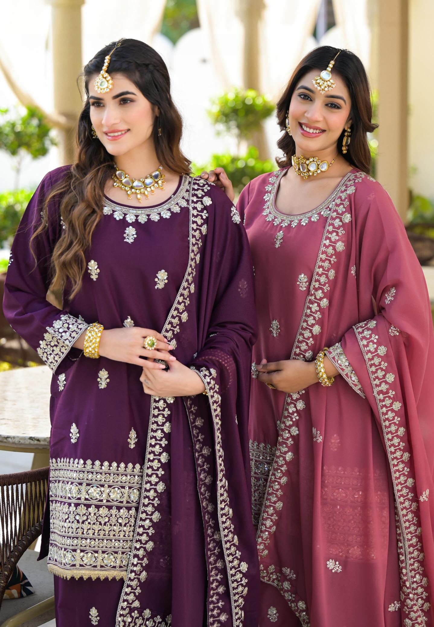 Afsana sharmeen 2 simmer georgette wholesale salwar kameez catalogue eid collection