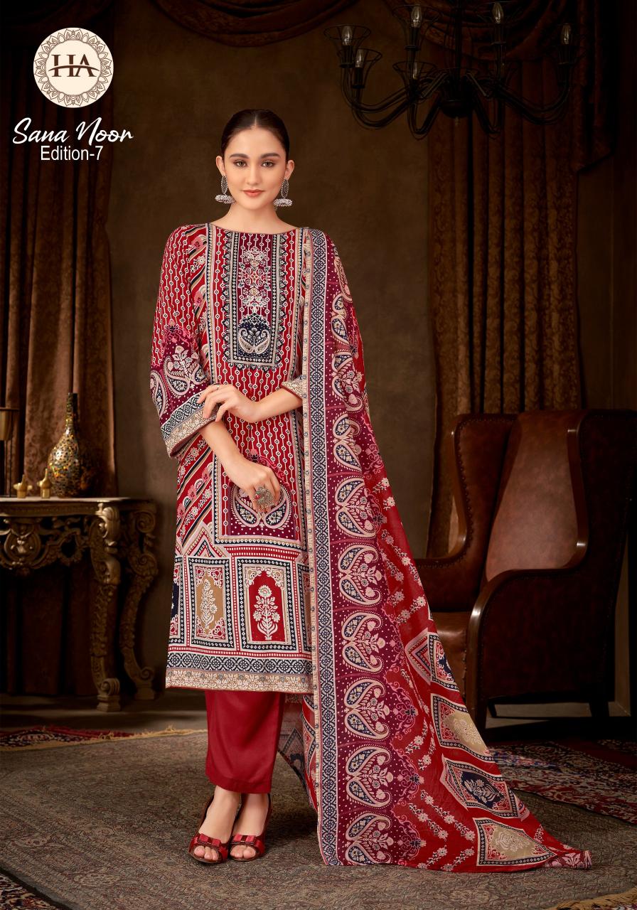 Alok suit sana noor 7 reyon pakistan print surat dress material wholesale market online