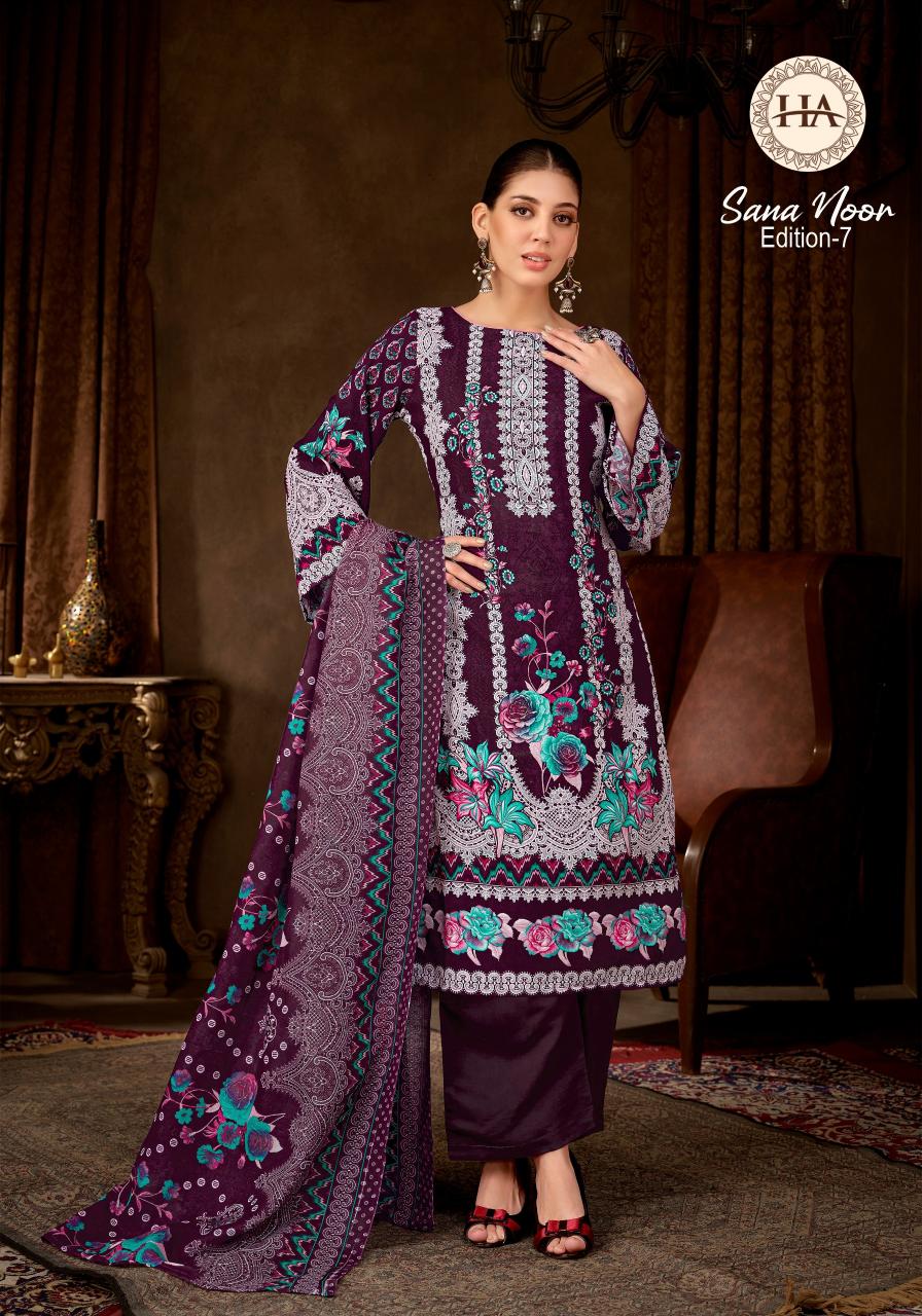 Alok suit sana noor 7 reyon pakistan print surat dress material wholesale market online