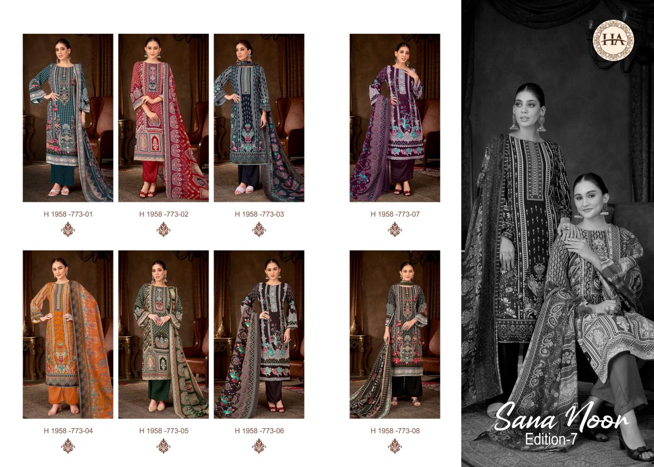 Alok suit sana noor 7 reyon pakistan print surat dress material wholesale market online