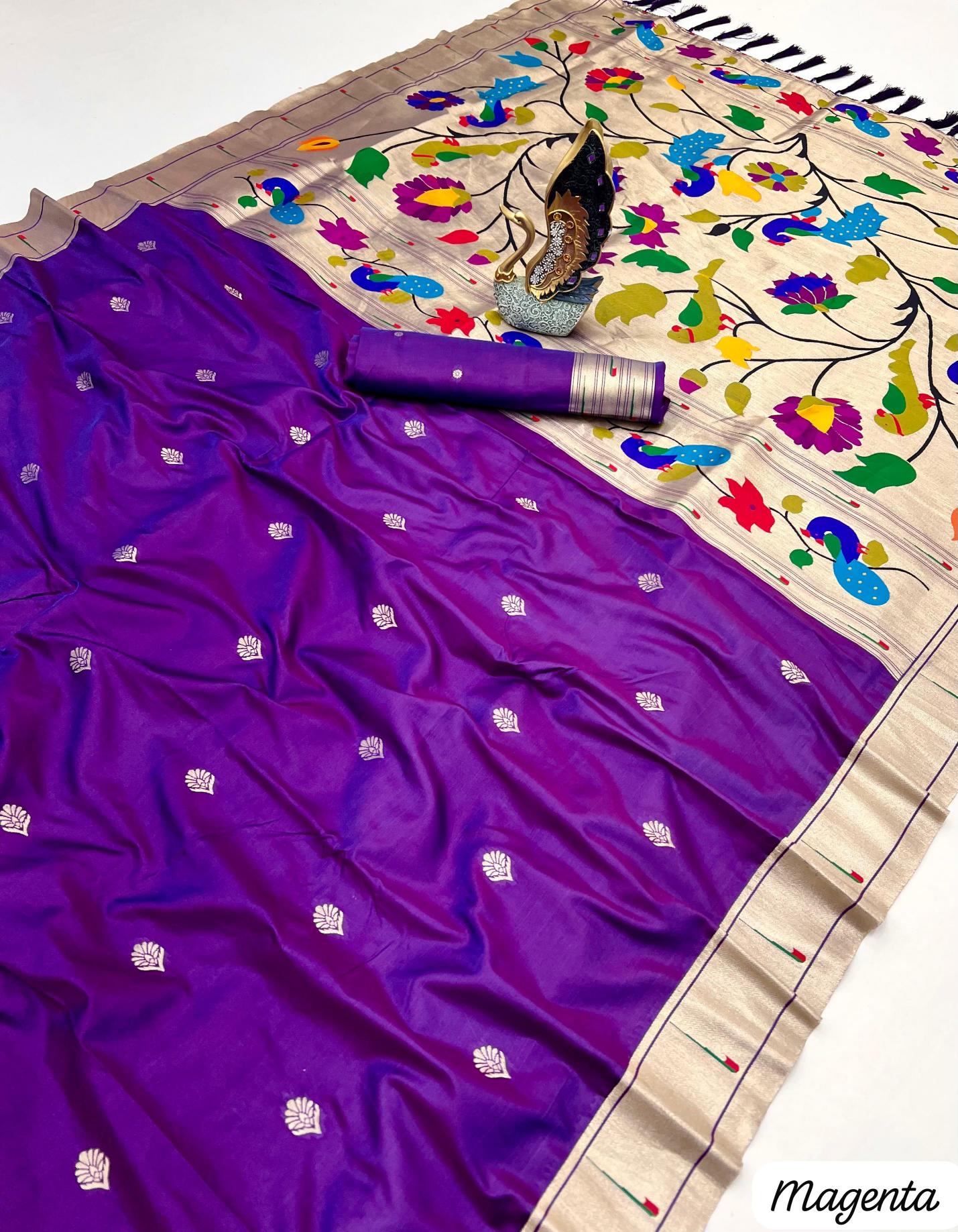 Anupama karma paithani voL-2 silk lotus flowers surat saree wholesale market online shopping