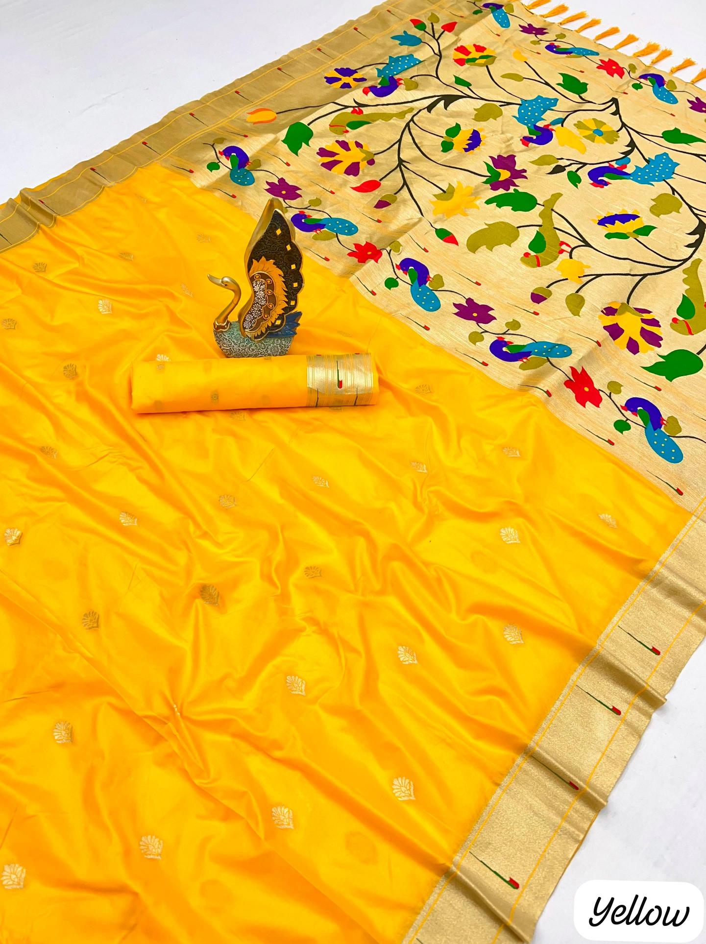 Anupama karma paithani voL-2 silk lotus flowers surat saree wholesale market online shopping