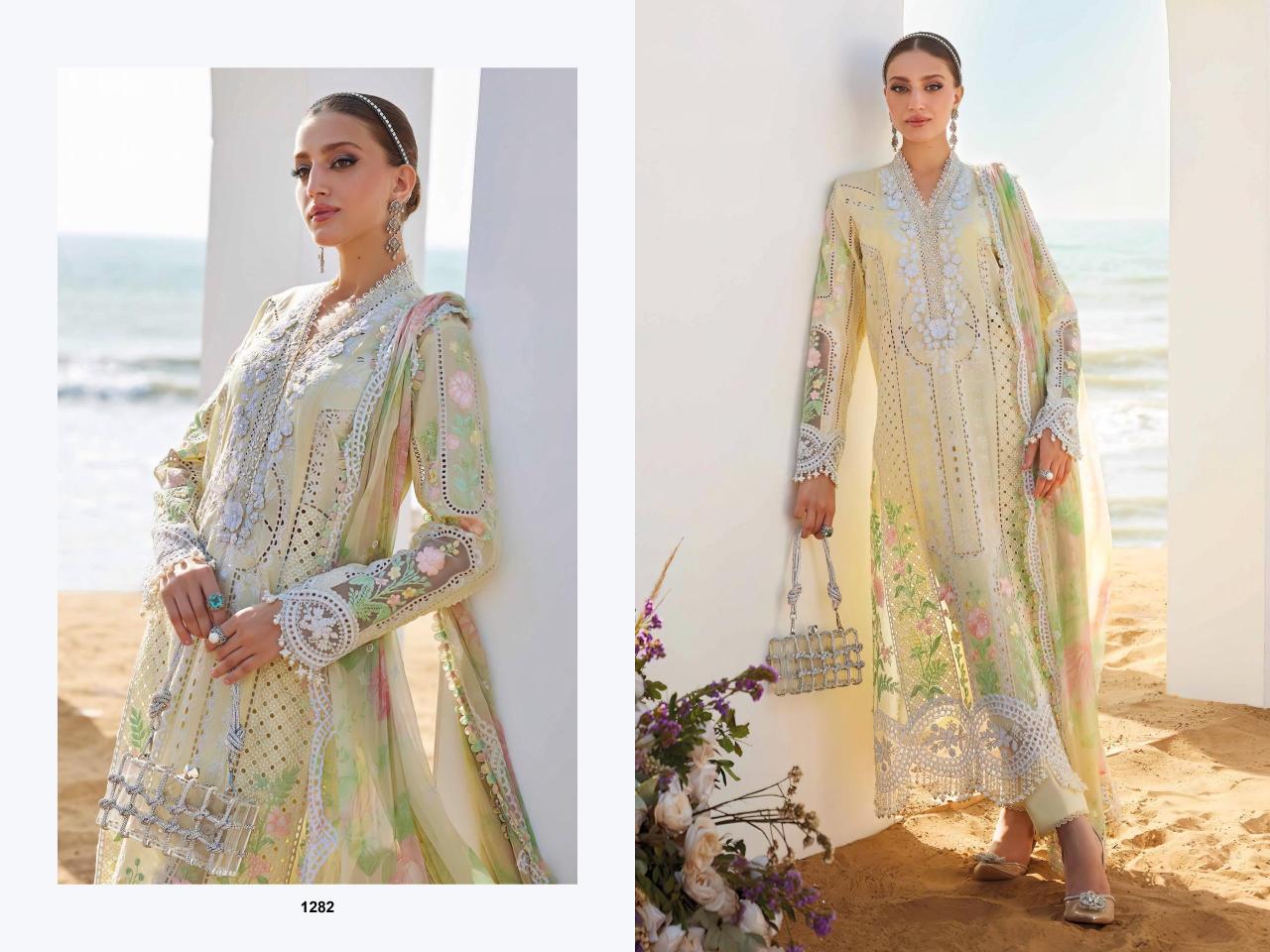 Deepsy suits maria b 25-2 pure cotton wholesale catalogue salwar kameez