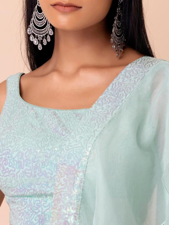 Glamourous Heavy Georgette Blue Lehenga choli online shopping in Mumbai