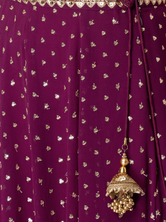 Glamourous Heavy Georgette Wine Lehenga choli wholesale market in India