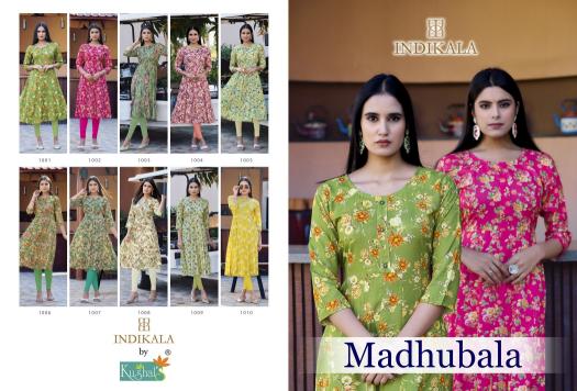 Indikala kushals madhubala anarkali style kurti catalogue wholesale