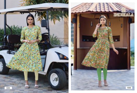 Indikala kushals madhubala anarkali style kurti catalogue wholesale