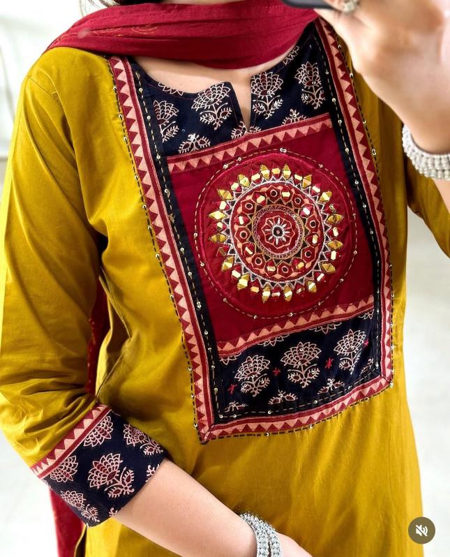 K k boutique cotton with classy embroidery work biba kurtis india