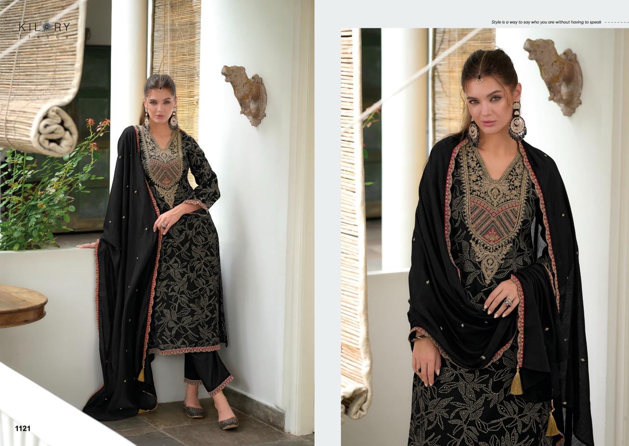 Kilory trends bandhej foil print straight types of indian dress material 
