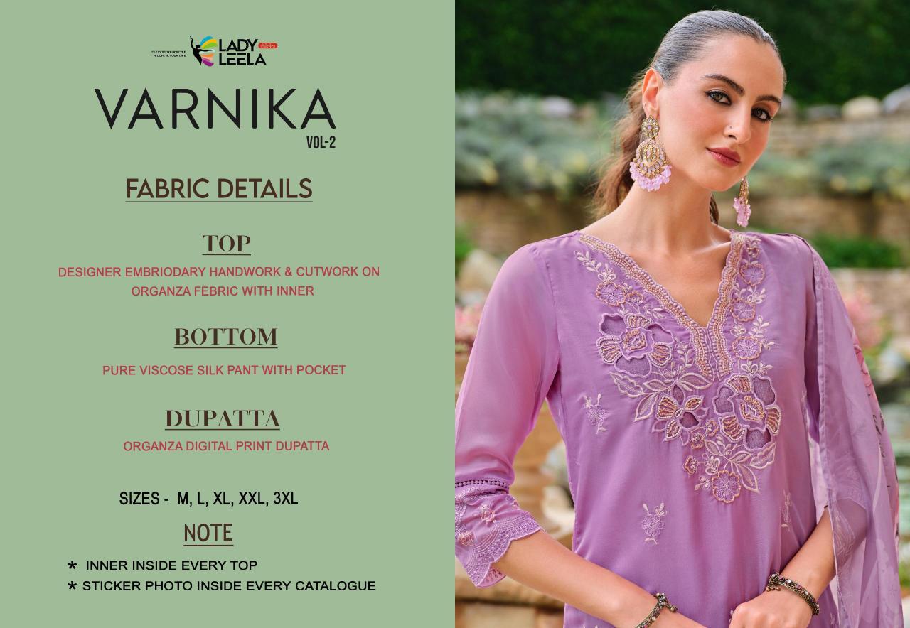 Lady leela varnika 2 organza 3 pcs kurti online wholesale market for clothes