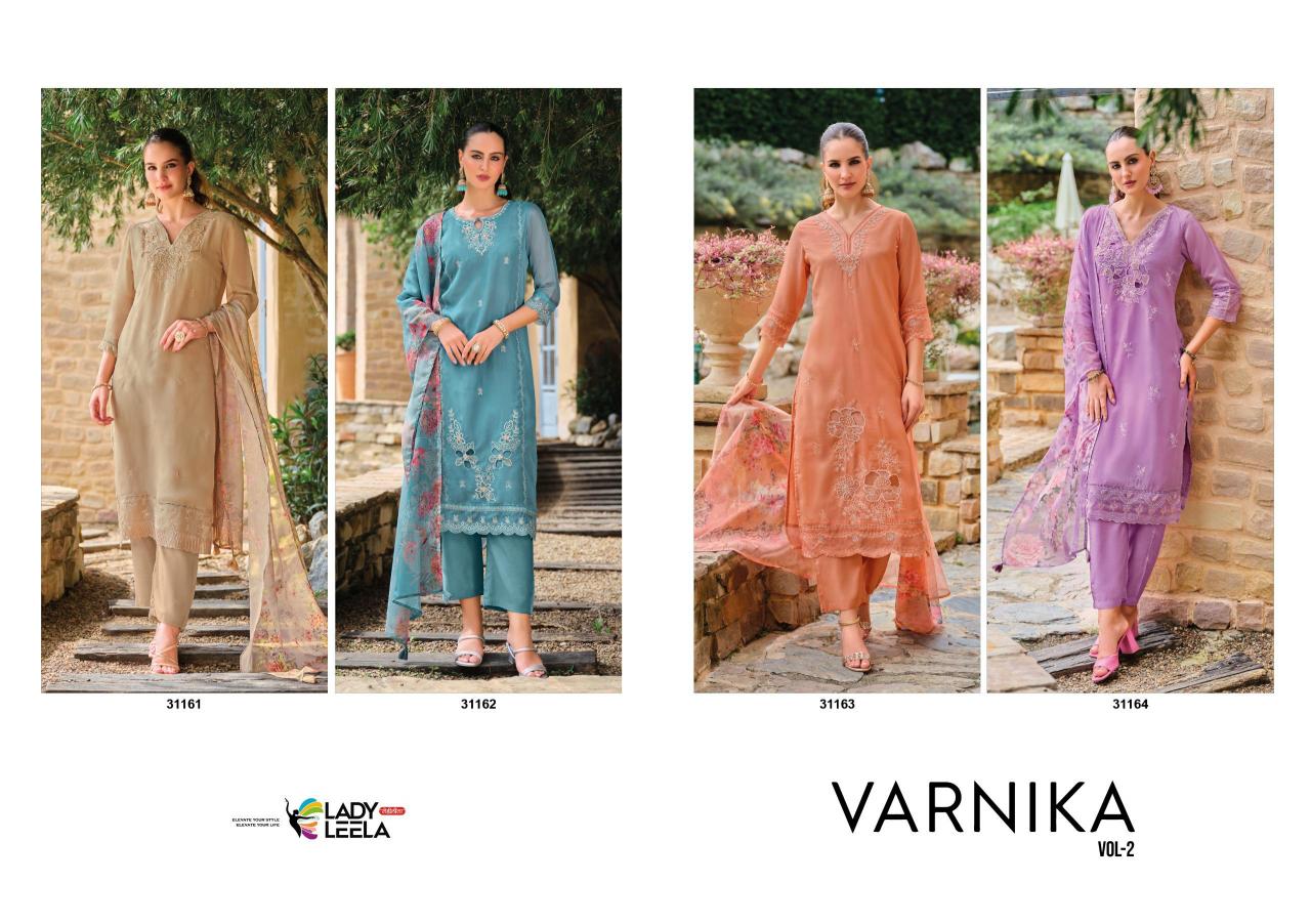 Lady leela varnika 2 organza 3 pcs kurti online wholesale market for clothes