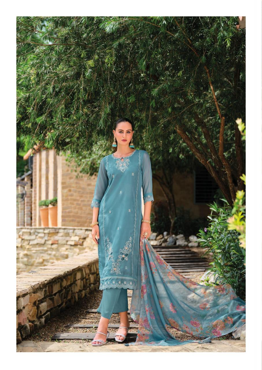 Lady leela varnika 2 organza 3 pcs kurti online wholesale market for clothes
