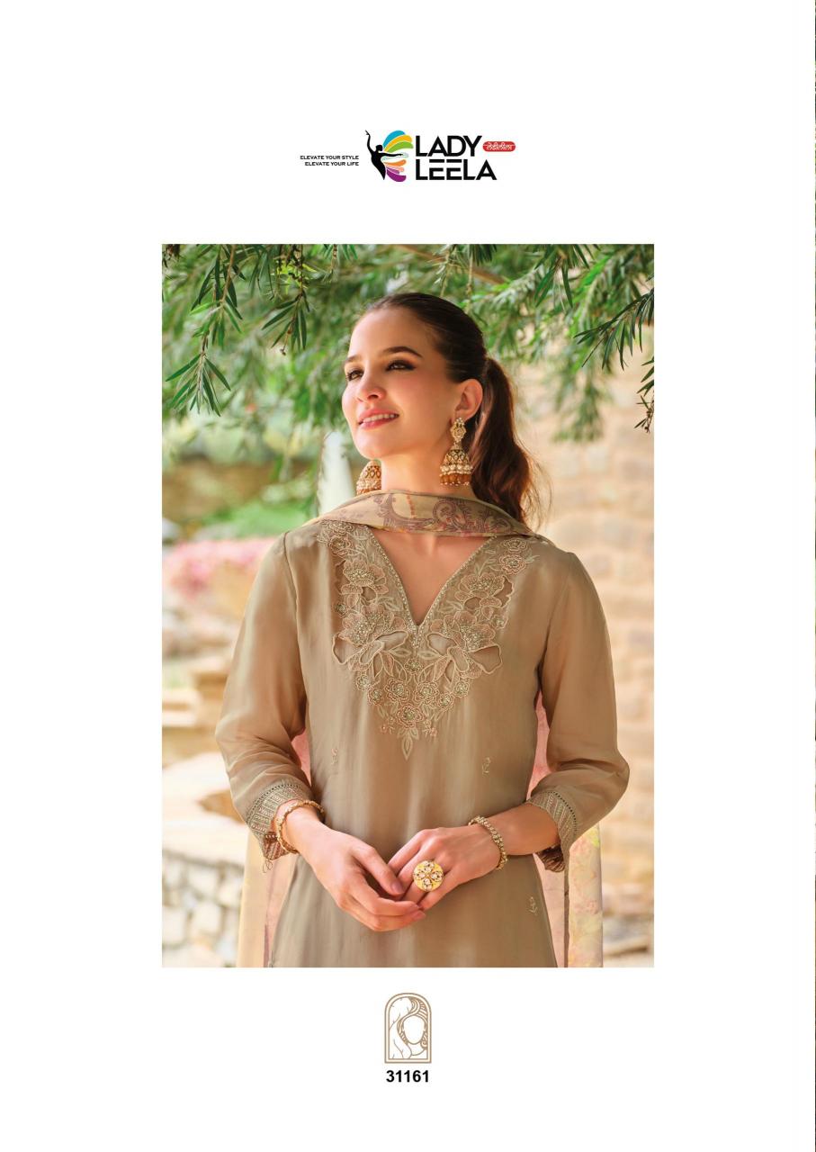 Lady leela varnika 2 organza 3 pcs kurti online wholesale market for clothes