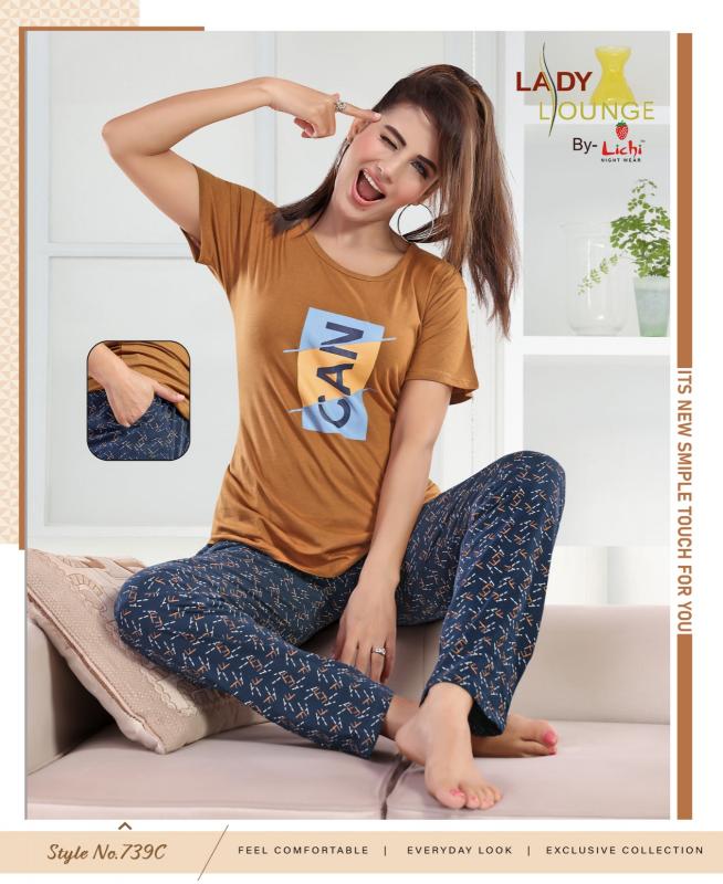 Lichi lady lounge cotton hojiyari night suit wholesale kurtis catalogue