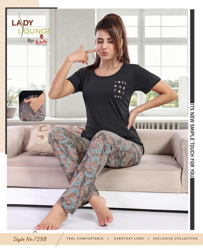 Lichi lady lounge cotton hojiyari night suit wholesale kurtis catalogue