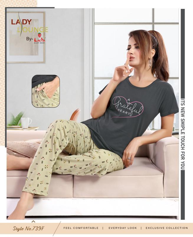 Lichi lady lounge cotton hojiyari night suit wholesale kurtis catalogue