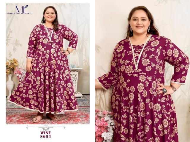 Moksh International plus size joy vol 1 riyon plus size kurti wholesale market near me