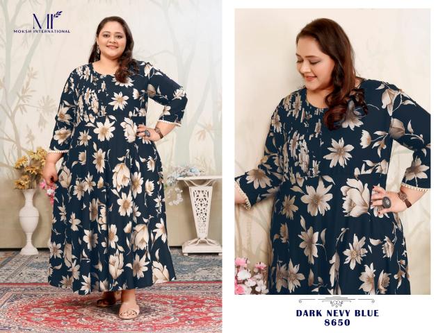Moksh International plus size joy vol 1 riyon plus size kurti wholesale market near me