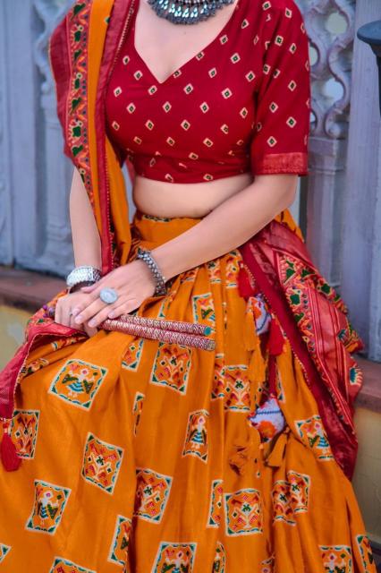 Mor Tussar Silk  wholesale lehenga shops in chandni chowk