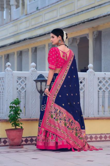 Mor Tussar Silk  wholesale lehenga shops in chandni chowk