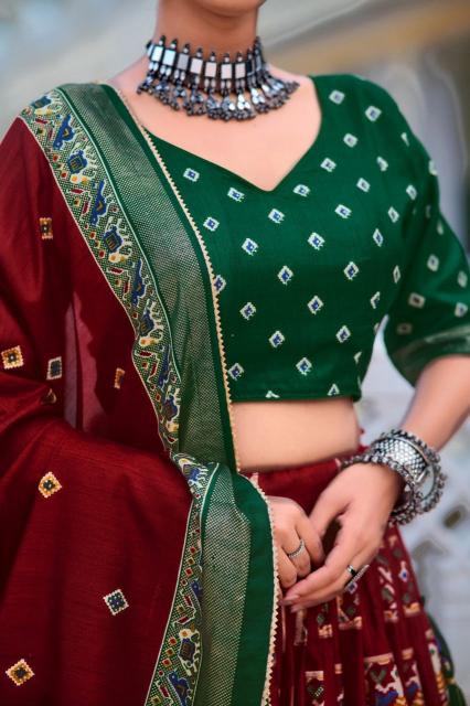Mor Tussar Silk  wholesale lehenga shops in chandni chowk