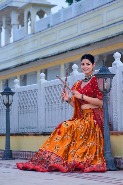 Mor Tussar Silk  wholesale lehenga shops in chandni chowk