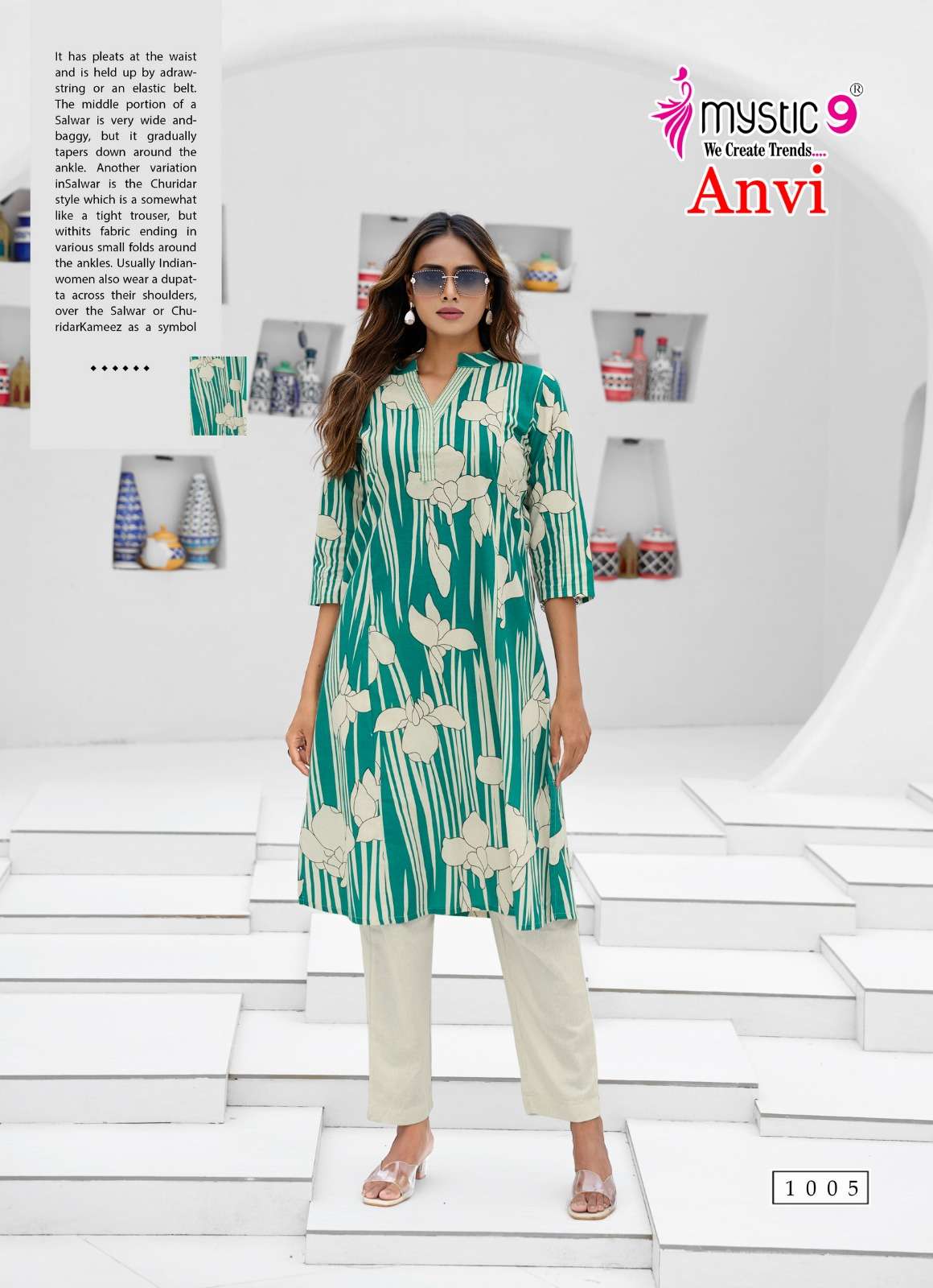 Mystic9 anvi vol 1 cotton flex print cord set wholesale market
