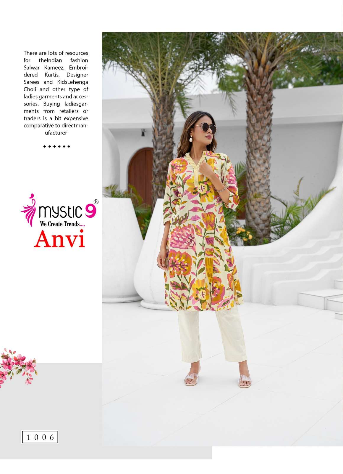 Mystic9 anvi vol 1 cotton flex print cord set wholesale market