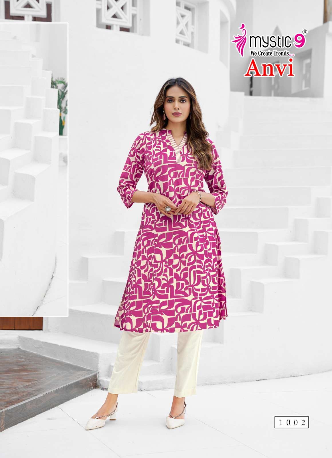 Mystic9 anvi vol 1 cotton flex print cord set wholesale market