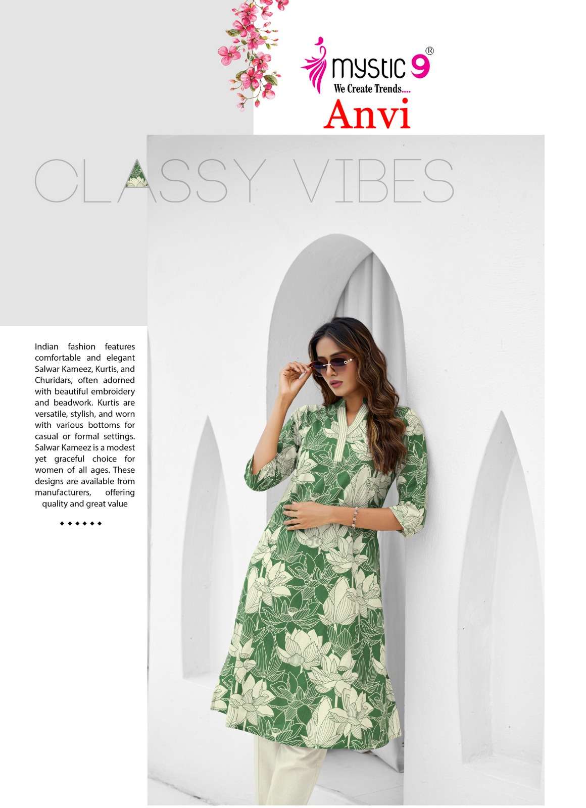 Mystic9 anvi vol 1 cotton flex print cord set wholesale market