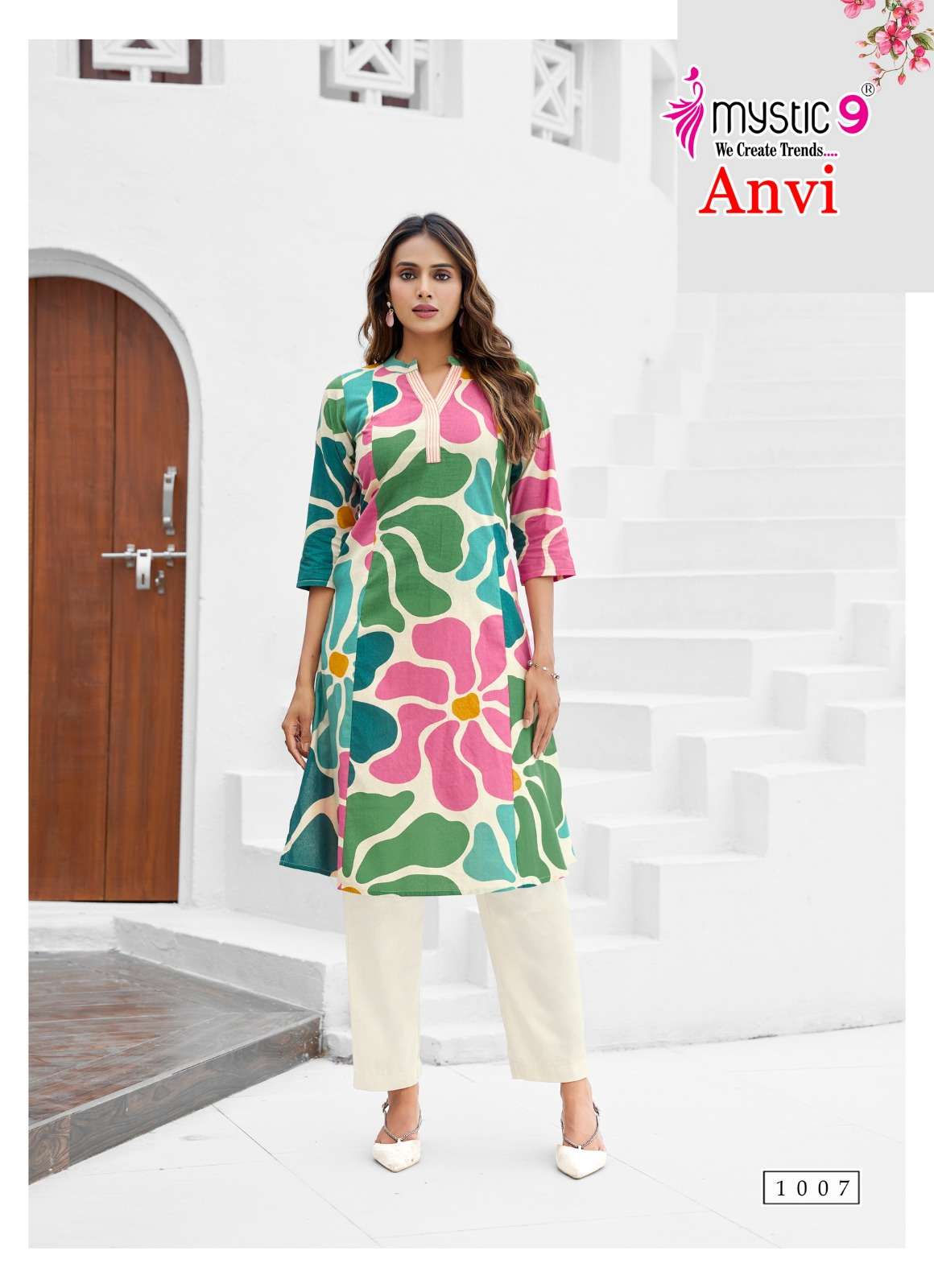 Mystic9 anvi vol 1 cotton flex print cord set wholesale market