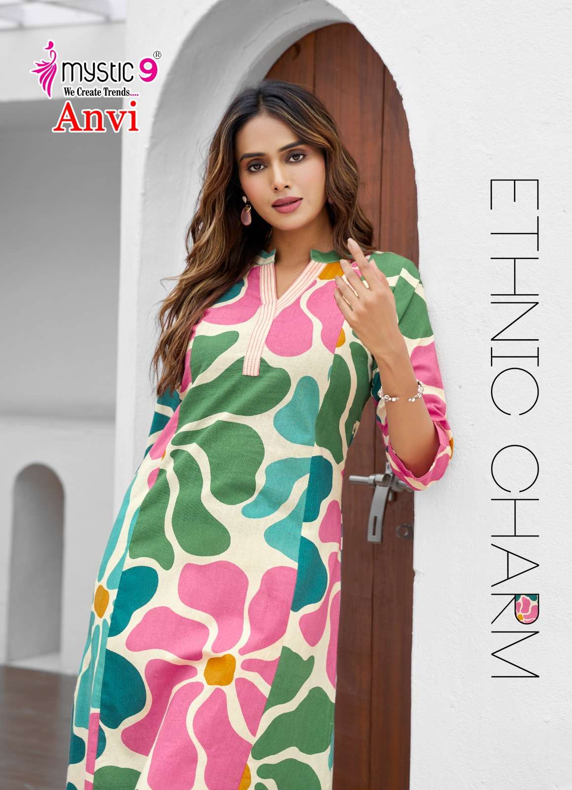 Mystic9 anvi vol 1 cotton flex print cord set wholesale market
