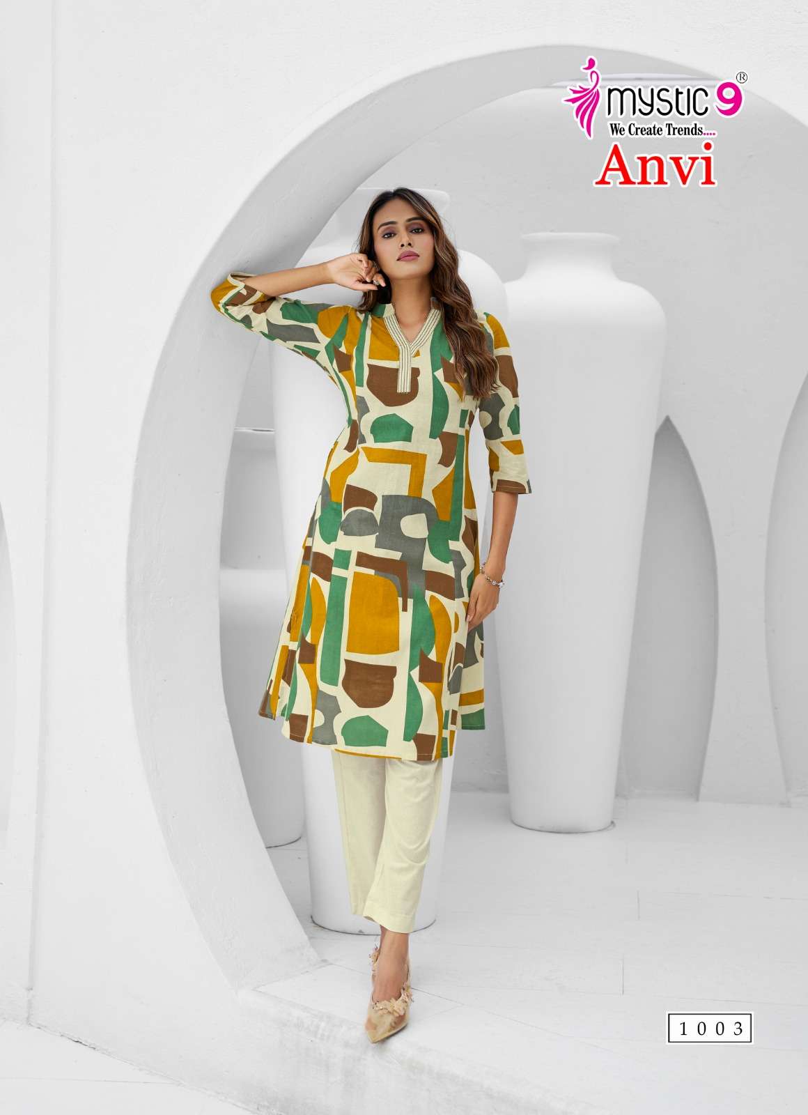 Mystic9 anvi vol 1 cotton flex print cord set wholesale market