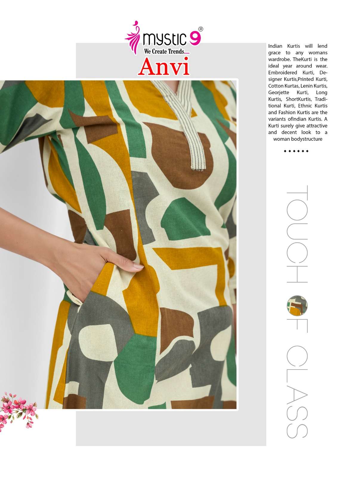 Mystic9 anvi vol 1 cotton flex print cord set wholesale market