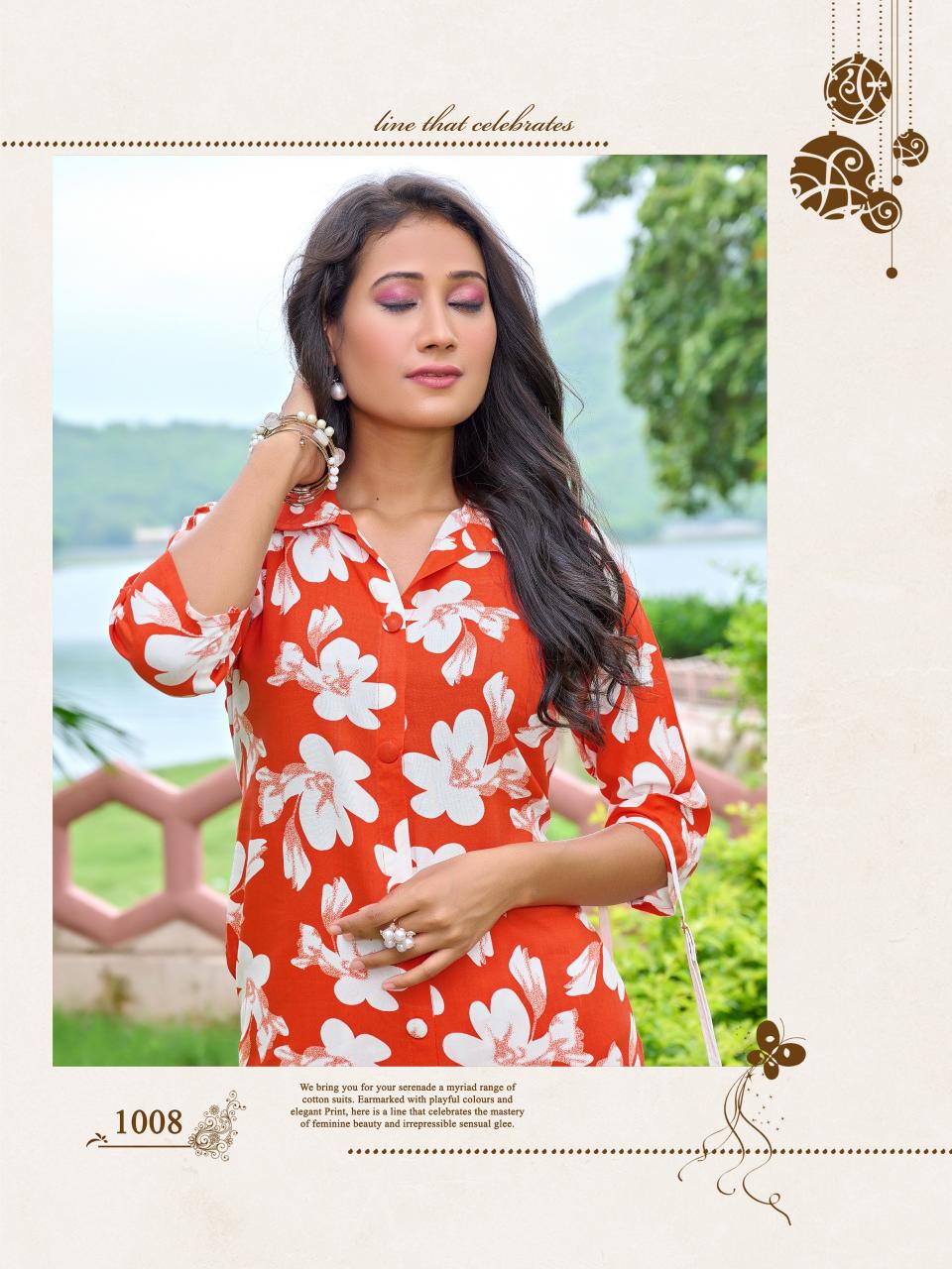Paavi shivu vol 2 reyon print cord set for women wholesale