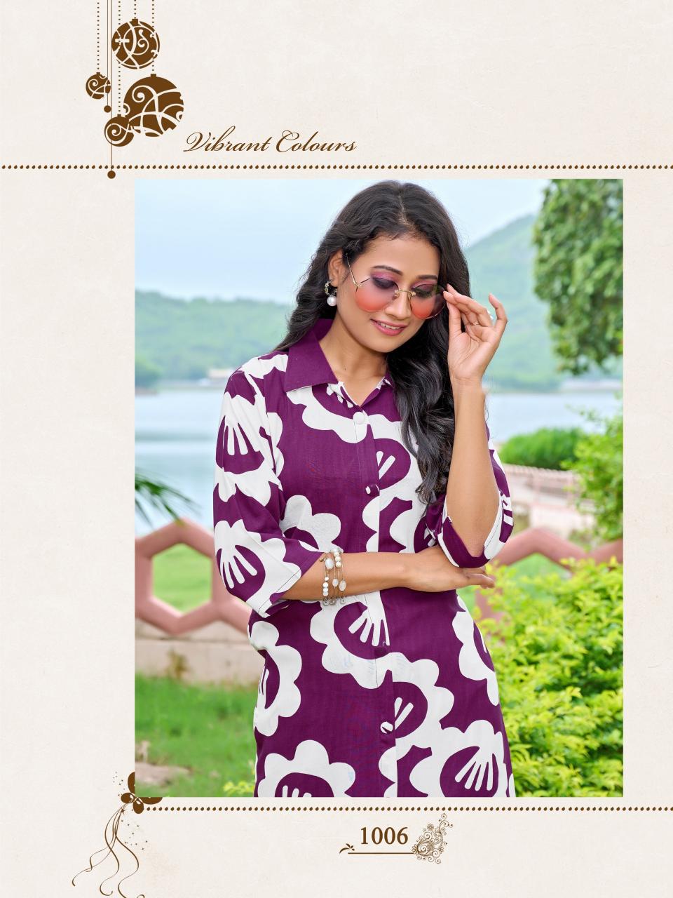 Paavi shivu vol 2 reyon print cord set for women wholesale