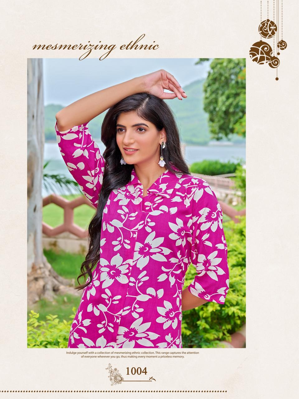 Paavi shivu vol 2 reyon print cord set for women wholesale