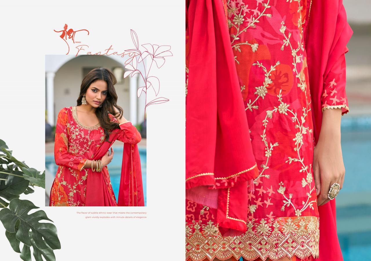 Radha trendz phool premium chinon wholesale catalogue salwar kameez