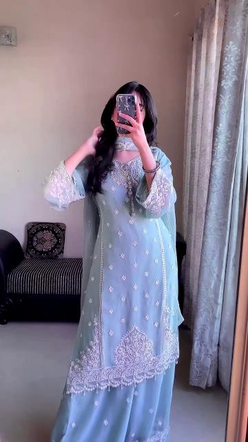 Sahiba d.no-AC-7057 fox georgette readymade wholesale salwar kameez market in bangalore