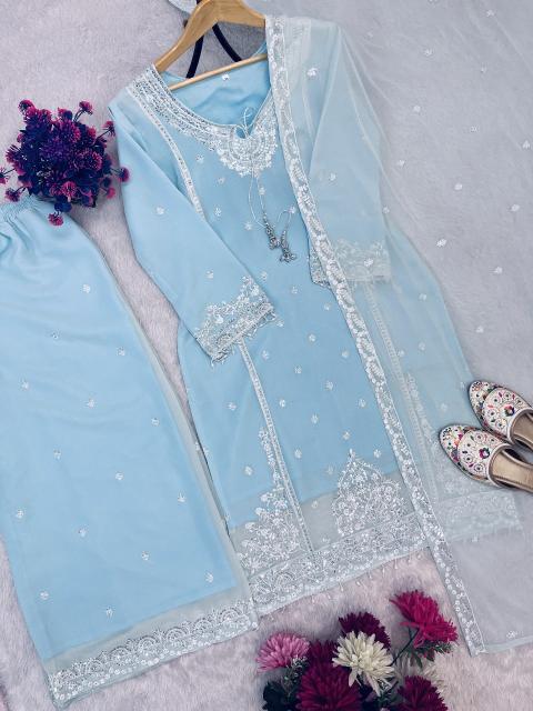 Sahiba d.no-AC-7057 fox georgette readymade wholesale salwar kameez market in bangalore