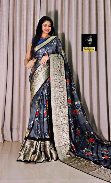 Sangini-vol-7 pure soft dola silk floral kalamkari digital print saree brands in india