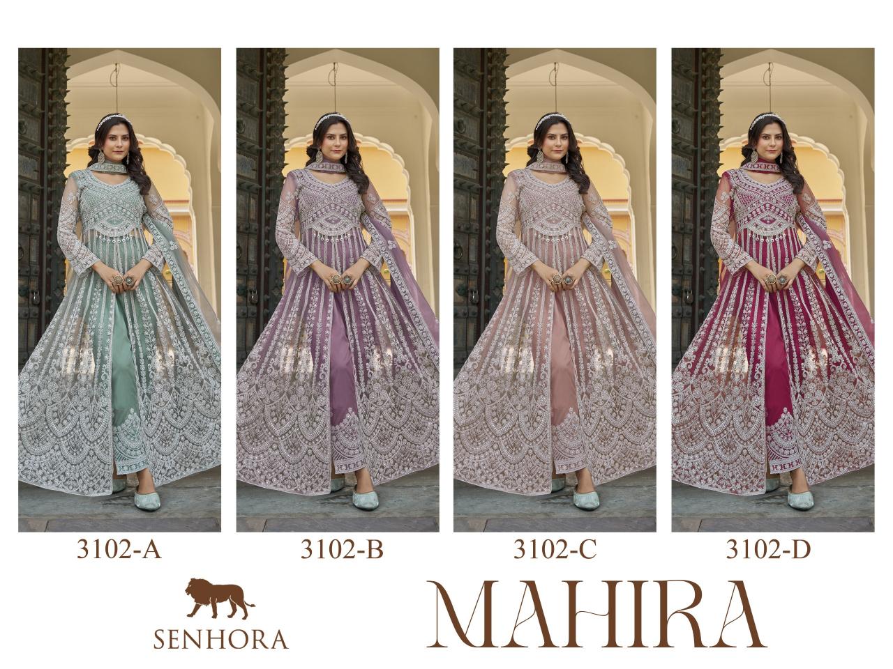 Senhora mahira pure butterfly net gown type indian dress material in usa