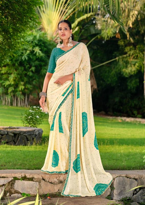 Shorya devna chiffon bandhani printed surat saree market online