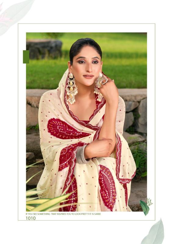 Shorya devna chiffon bandhani printed surat saree market online