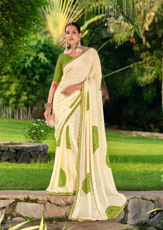 Shorya devna chiffon bandhani printed surat saree market online