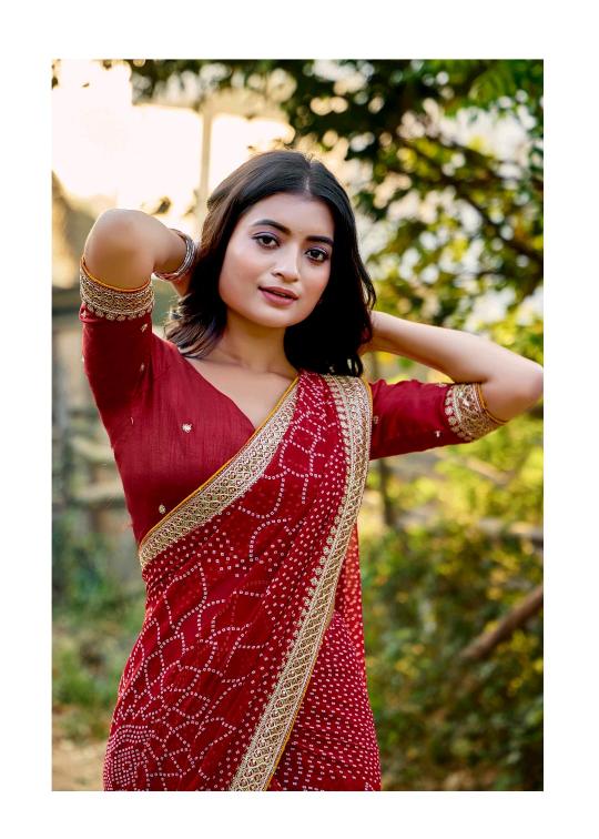 Shorya mono georgette with lace work 100 rs sarees wholesale online shopping